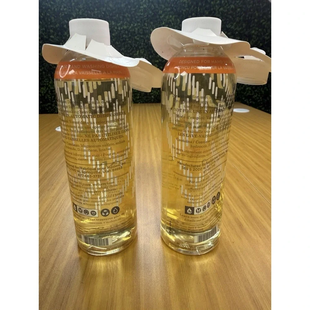 Lot Of 2 Modere Dish Soap Clean Comes with Pop top